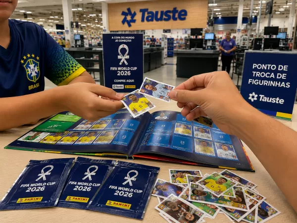 Febre das figurinhas da Copa 2026 movimenta fãs em Marília. Tauste se torna ponto de venda e de encontro de colecionadores