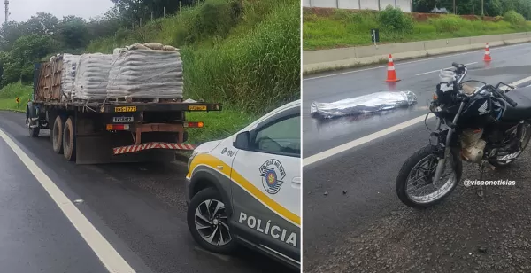 Mais um motociclista morre na SP-294. Vítima bateu na traseira de caminhão