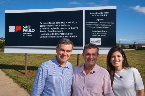 Deputados Dani Alonso e Capitão Augusto anunciam recursos para urbanização no Parque das Vivendas, em Marília