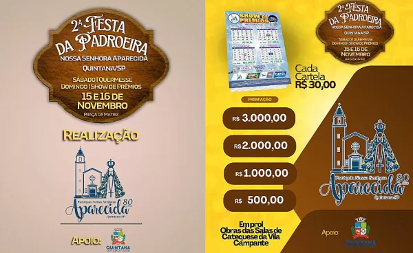 Quintana em Festa: Fé, Comunidade e Visão de Futuro impulsionam a 2ª Festa da Padroeira Nossa Senhora Aparecida