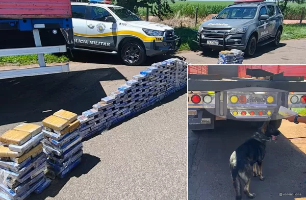 Boliviano é preso transportando grande carregamento de cocaína em carreta 