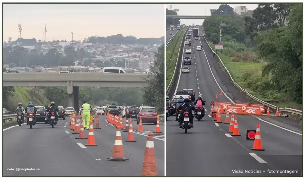 Obra complica trânsito na Rodovia do Contorno e exige atenção dos motoristas em Marília