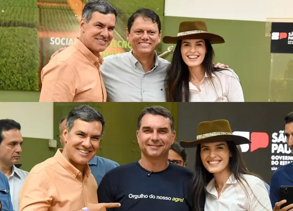 Dani Alonso e Capitão Augusto representam Marília na Agrishow com Tarcísio e Flávio