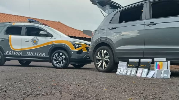 Contrabando de celulares e eletrônicos avaliado em R$ 160 mil é apreendido na SP-333