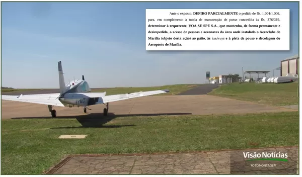 Justiça impede Rede VOA de bloquear saída de aviões do Aeroclube de Marília; multa pode chegar a R$ 200 mil