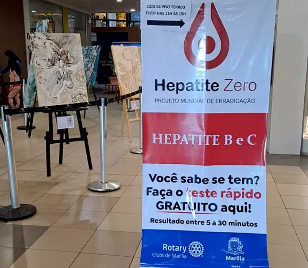 Rotary Clube Marília-Esmeralda participa de campanha mundial para erradicar hepatites