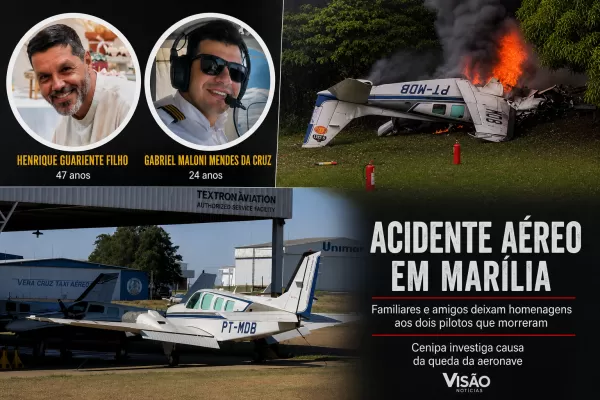 Acidente aéreo em Marília interrompe sonhos de dois pilotos e deixa familiares e colegas em luto