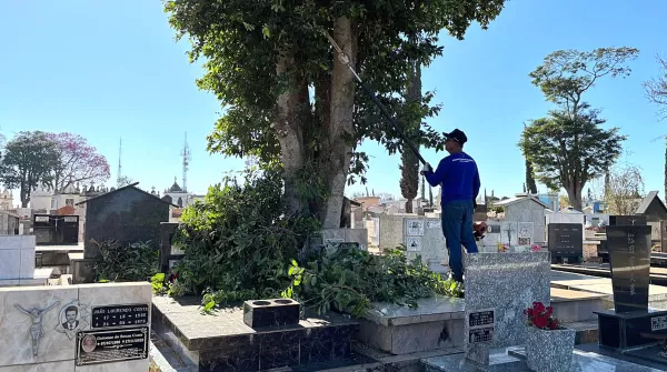 Prefeitura de Marília realiza manutenção permanente no Cemitério da Saudade