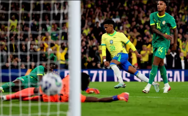 Brasil joga bem e derrota Senegal por 2 a 0 em amistoso em Londres