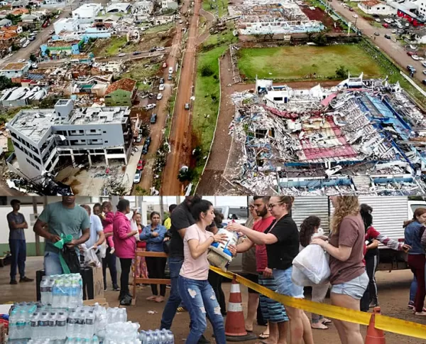 Solidariedade não tem distância! Campanhas ajudam cidade destruída por tornado