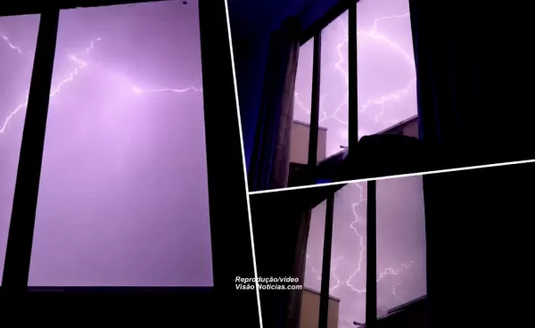 “Festival” de relâmpagos ilumina o céu de Marília e região durante a madrugada. Entenda o fenômeno
