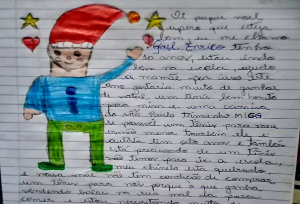 Campanha Papai Noel dos Correios: prazo para adoção de cartinhas termina nesta sexta