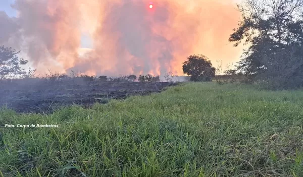 Incêndio próximo ao aeroporto mostra que temporada de queimadas está só começando em Marília