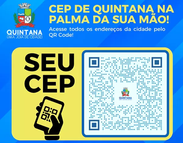 Prefeitura de Quintana disponibiliza ferramenta para consulta dos novos CEPs