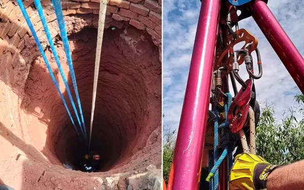 Homem morre após cair em poço durante limpeza