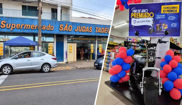 Fim de Ano Premiado do Supermercado São Judas já começou em Marília; veja como concorrer a 10 prêmios