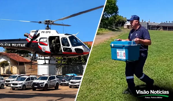 Transplante de coração mobiliza até helicóptero Águia