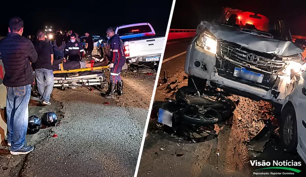 Buraco na BR-153 provoca engavetamento com seis veículos