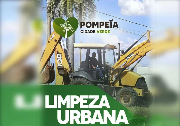 Programa Cidade Verde reforça limpeza urbana em Pompeia