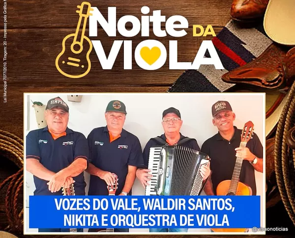 Noite da Viola acontece neste sábado no Auditório Municipal, em Marília