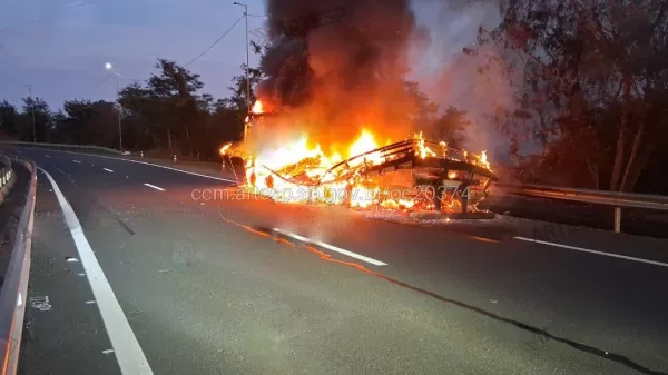 Rodovia SP-333 é liberada após incêndio destruir caminhão entre Marília e Echaporã
