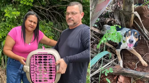 Policial militar de folga resgata cachorrinha vítima de maus tratos