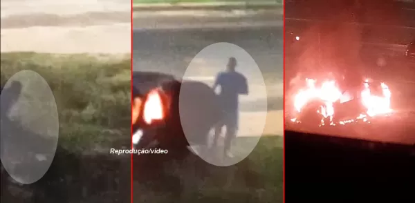 Após briga por causa de mulher, homem coloca fogo em carro em Marília