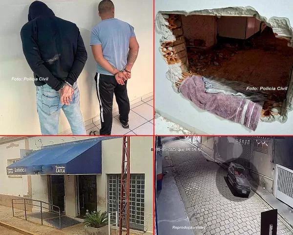 Polícia Civil de Getulina prende criminosos que furtaram cofre de casa lotérica