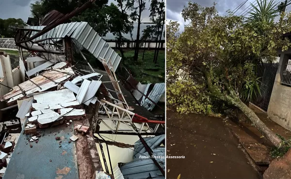 Temporal que "rodeou" Marília provoca estragos pela região 