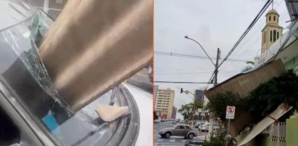 Vendaval causa muitos estragos em Marília e região