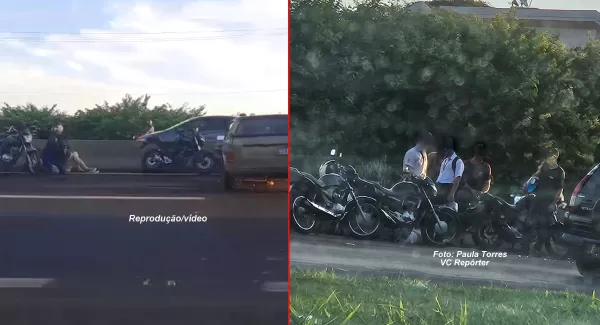 Acidente no Contorno em Marília envolve motos e carros