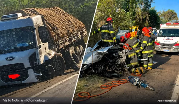 Motorista sobrevive após carro ficar destruído em grave acidente na BR-153