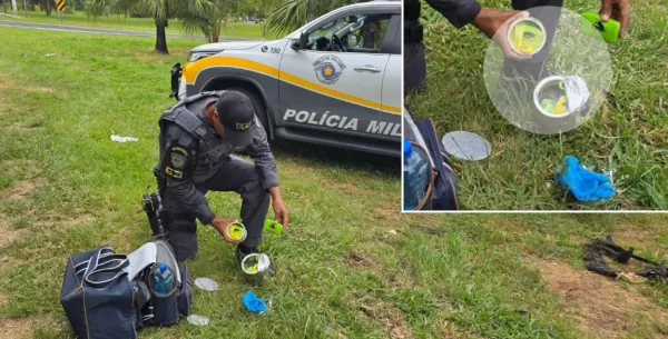 Com criança no colo, mãe esconde droga em latas de leite e acaba presa em Marília