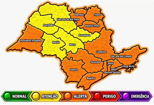 Depois do calor e da chuva, nova frente fria coloca região de Marília em atenção
