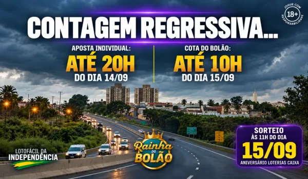 Lotofácil da Independência sorteia R$ 300 milhões nesta terça; bolões em Marília podem ser feitos até uma hora antes