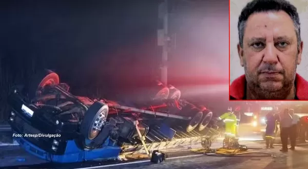 Caminhoneiro morre após capotar veículo na SP-333