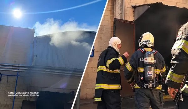 Incêndio em indústria de amendoim mobiliza Bombeiros