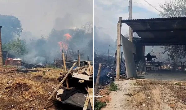 Incêndio assusta moradores da zona oeste de Marília e mobiliza Bombeiros