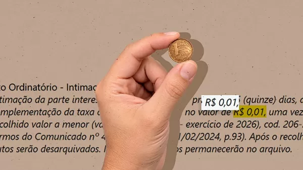 Justiça manda parte pagar 1 centavo para desarquivar processo
