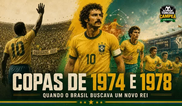 Torcida Campeã: Copas de 1974 e 1978: o Brasil buscava um novo rei após a despedida de Pelé