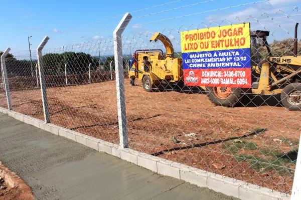 Área externa de Ecoponto em Marília é cercada e será monitorada por câmeras