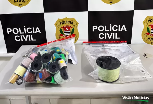 Polícia Civil faz operação e flagra venda de linha cortante em comércio de pipas em Marília