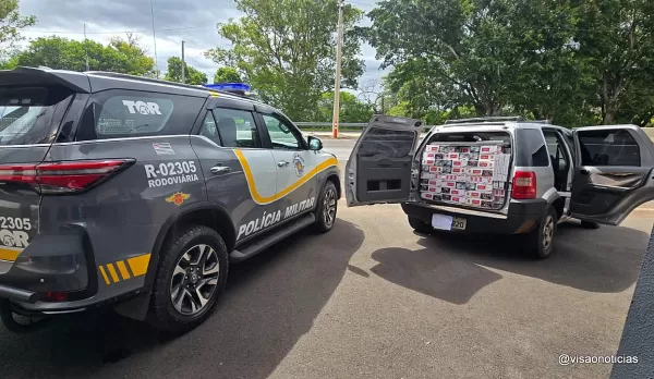 Polícia Rodoviária apreende contrabando de cigarros na SP-294