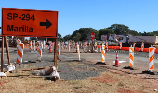 Fique atento: duplicação da rodovia SP-294 em Marília tem novo desvio