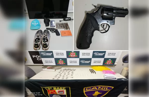 Operação prende traficante com drogas, arma e muita munição