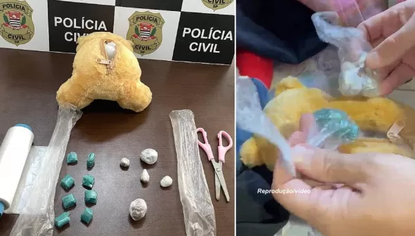 Traficantes escondem drogas até dentro de ursinho de pelúcia