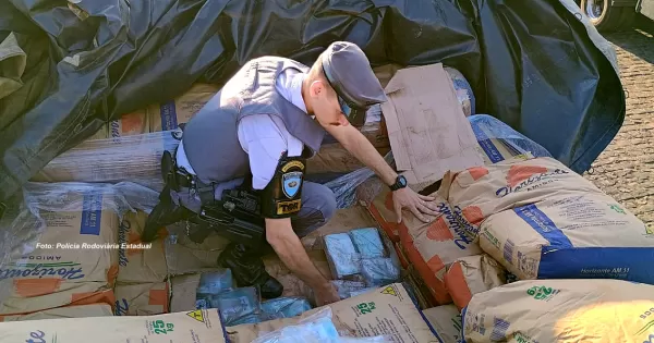 Carregamento de cocaína avaliado em R$ 8,5 milhões é apreendido pela Polícia Rodoviária