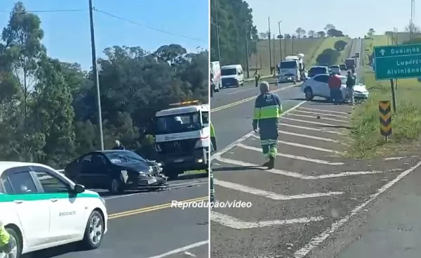 BR-153 próximo a Marília volta a ter transtornos. Agora por acidente