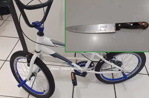 Assaltante é preso por populares após atacar mulher com uma faca