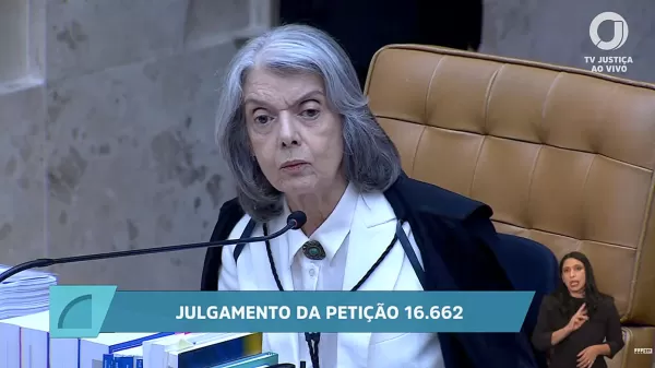 STF: Ministra Carmem Lúcia pede desculpas ao povo brasileiro e vota a favor da investigação contra Moraes